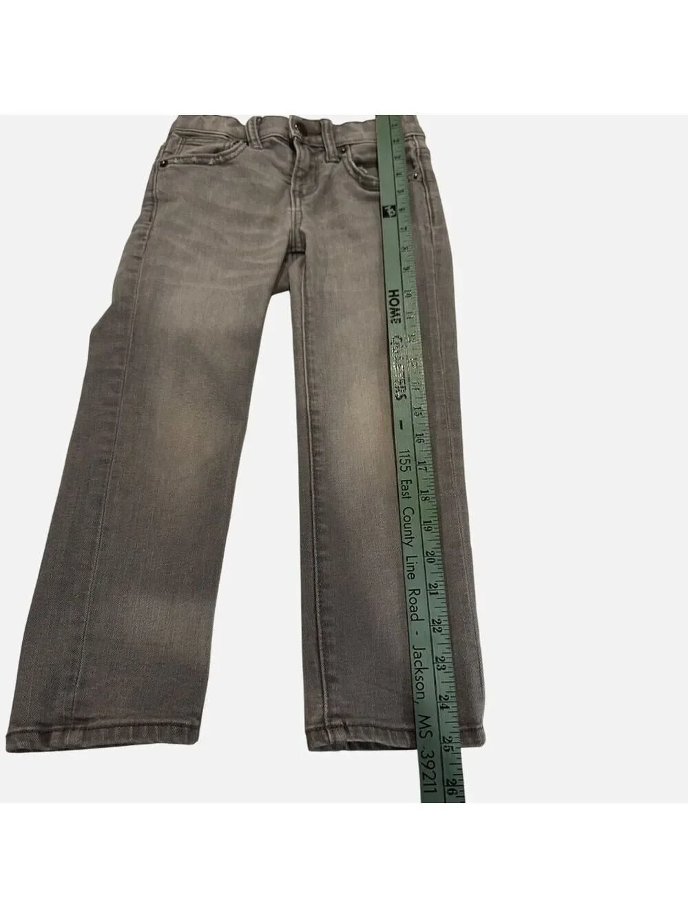 Old Navy Toddler Boys Jeans 5T Gray Karate Indigo Adjustable Waist Built In Flex